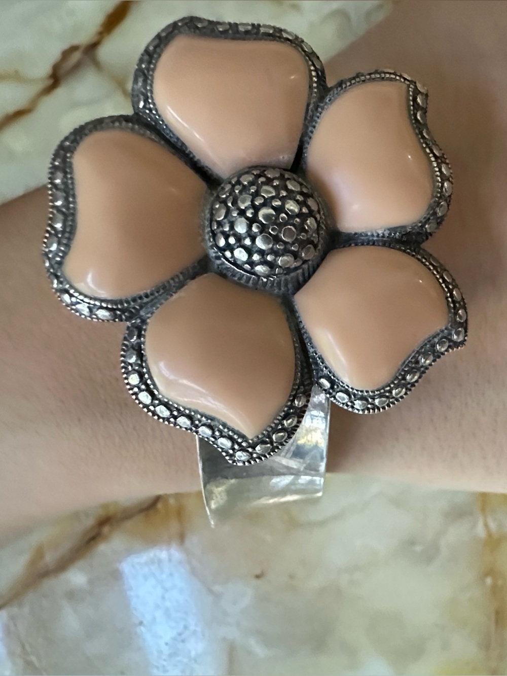 925 Sterling Silver Coral Bracelet​​​​